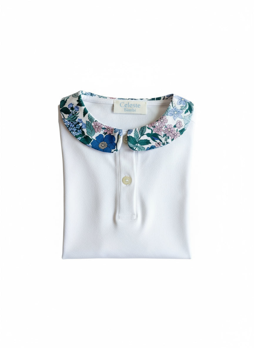 POLO BIMBA CON COLLETTO IN LIBERTY