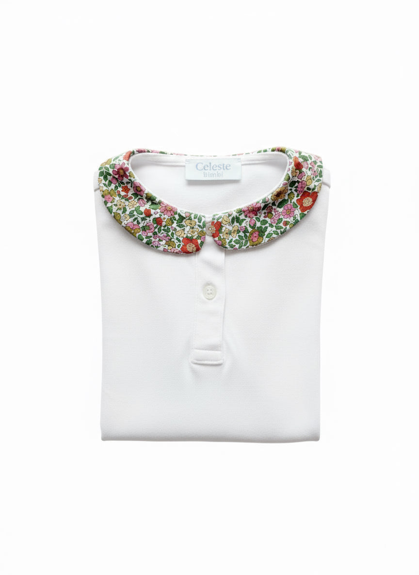 POLO BIMBA CON COLLETTO IN LIBERTY