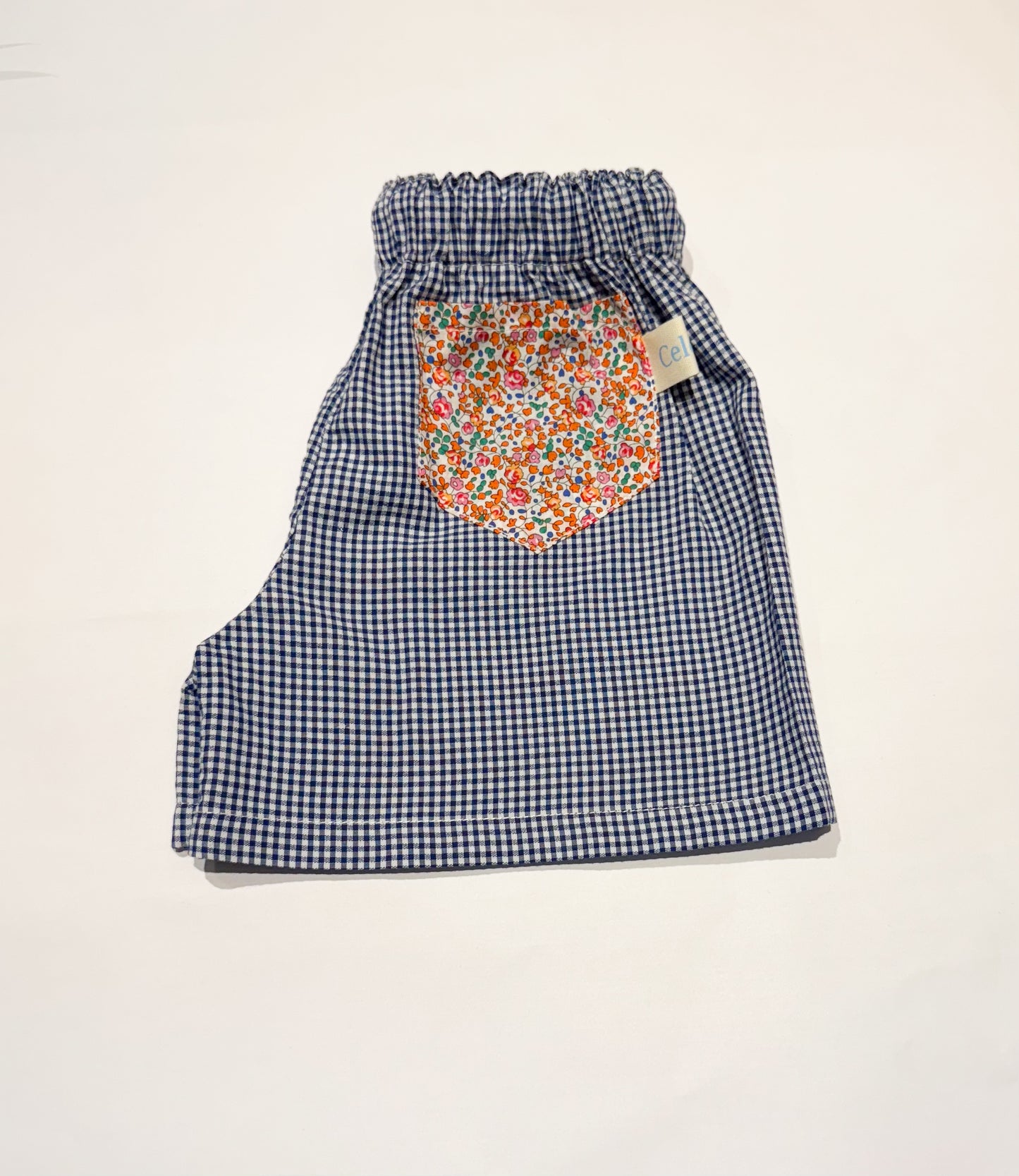 COSTUME DA BAMBINO VICHY CON TASCA IN LIBERTY